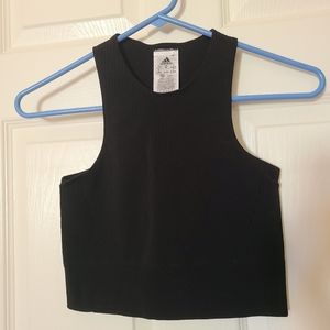 Black Addidas Cropped Top
